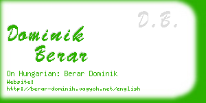 dominik berar business card